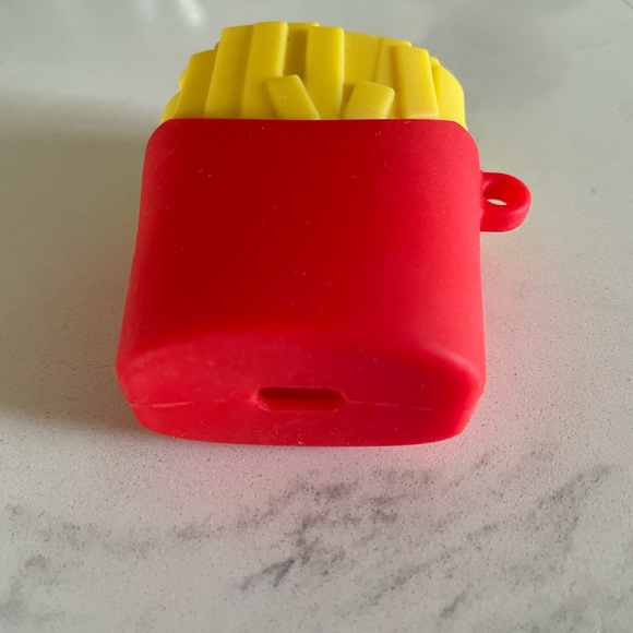 TWO PACK SILICONE FRENCH FRY YELLOW  AIRPODS CASE - Picture 5 of 9